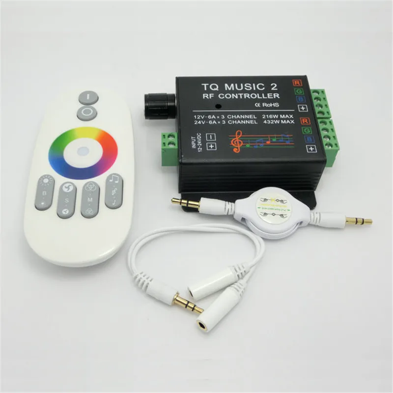 DC12V 24V RGB LED Controller RF Music Audio Control 3Ch TQ Music2 for