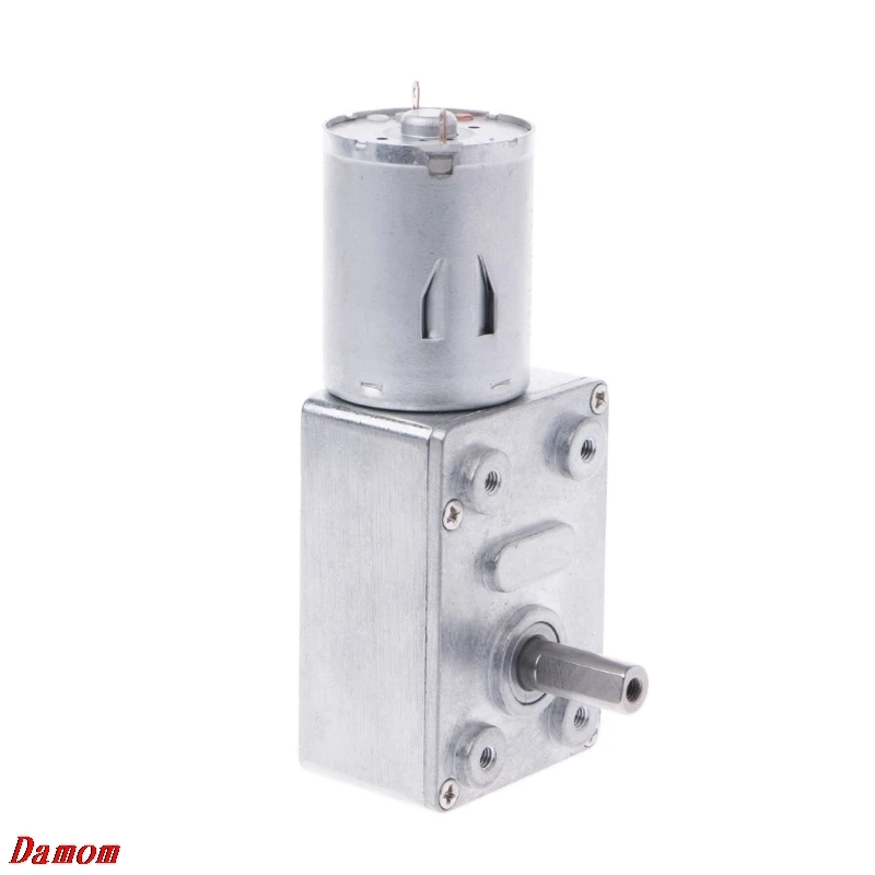 

12V 40/100Rpm Reversible High Torque Turbo Worm Geared DC Motor JGY370 Damom