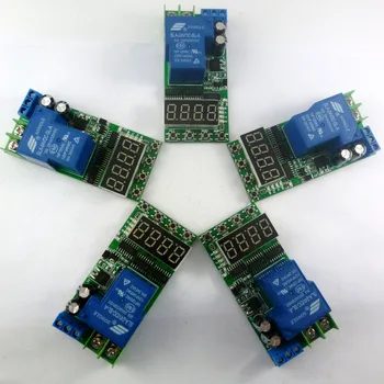 

5PCS 2.5-24V High Trigger 12V 30A Multifunction Delay Relay Cycle Timer Module for Pump Motor PLC Home Automation Smart Home