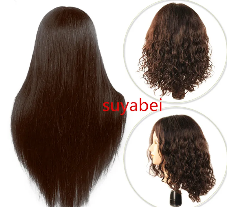 

Professional Styling Head Wig Head Mannequin Head (can be Permed color)100% natural Hair Hairdressing Training Head Mannequin