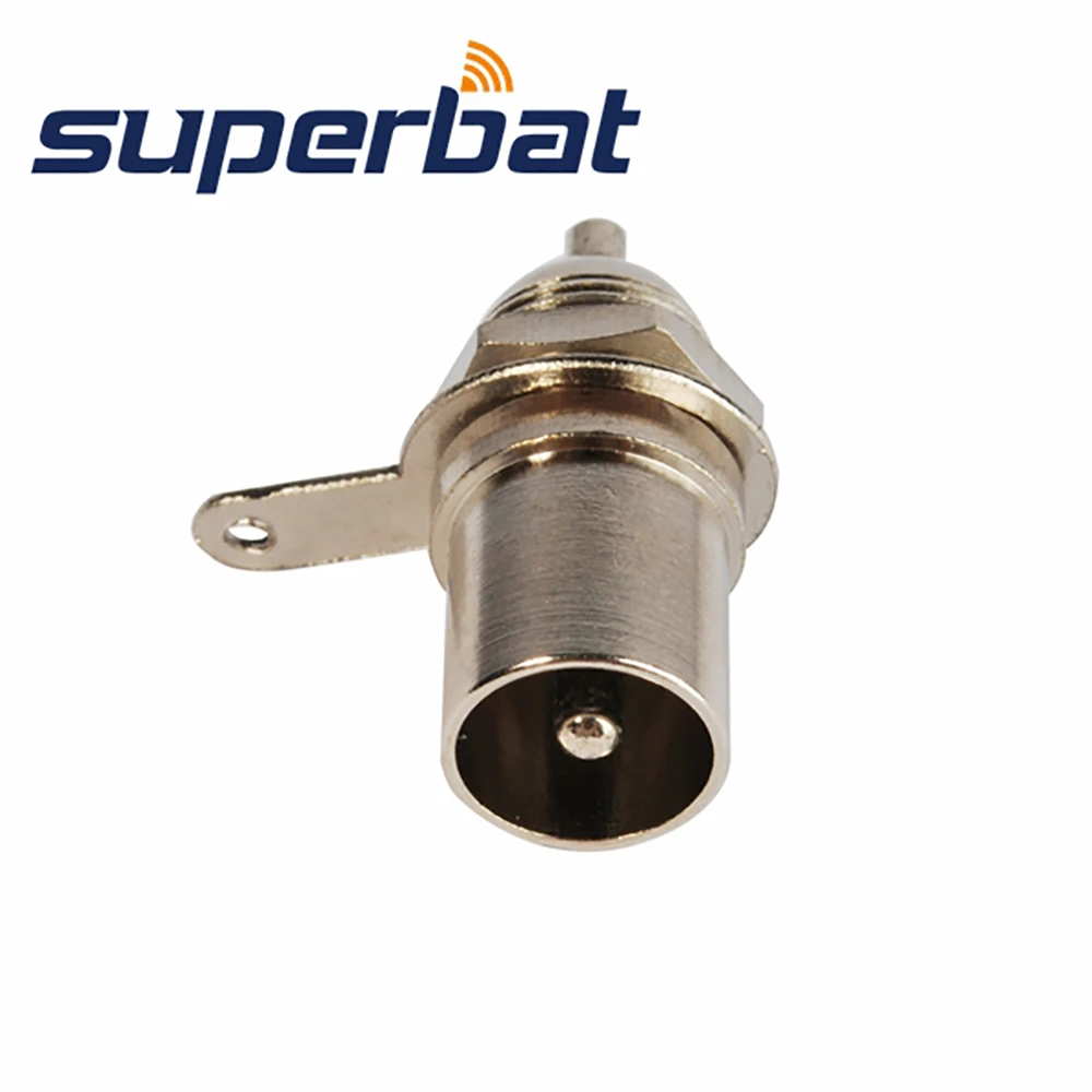 Superbat Coax TV AV Converter TV(PAL) Plug Male Bulkhead Straight RF