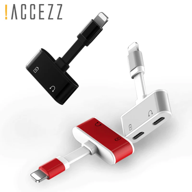 ! ACCEZZ TPE AUX двойной кабель адаптера освещения для iPhone 7 8 Plus XR XS MAX X Аудио вызов