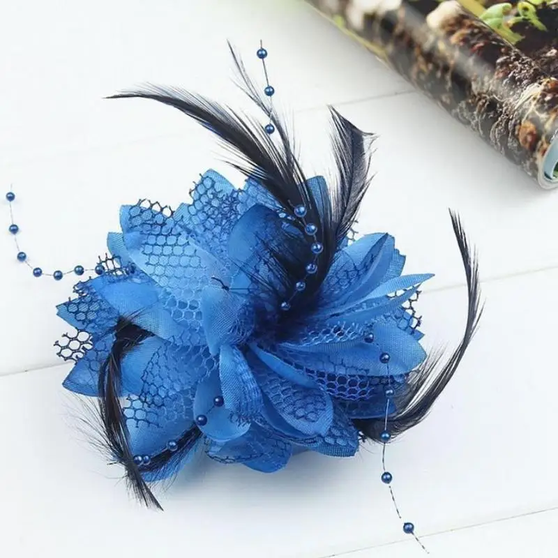 

Women Hair Accessories Elegant Fashion Headwear Fancy Feather Beads Hair Pins Cocktail Party Hair Clips for girls