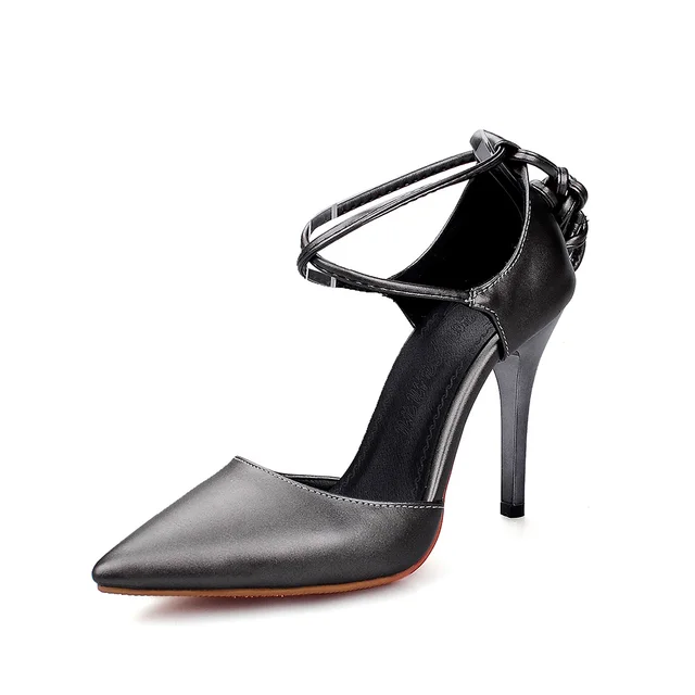 dark grey high heels
