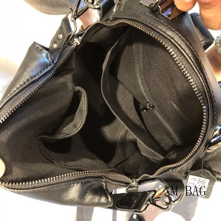 2019 retro backpack female brand leather women's backpack large capacity student bag girls casual shoulder bag female Stylish Backpacks