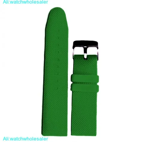 22mm Forrest Green Silicone Jelly Rubber Unisex Watch Band Straps WB1062T22JB