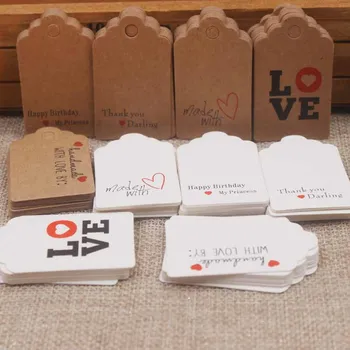 

5*3cm scallop Diy red heart Thank you wedding hang tag card,Thank you my darling tag handmade jewelry/gifts hang tag 1000pc/lot