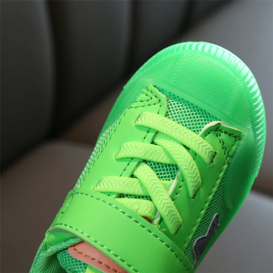 kids sneakers lights bright fluorescent color  breathable kids sneakers non-slip casual basket enfant garcon de marque 40J24 (6)