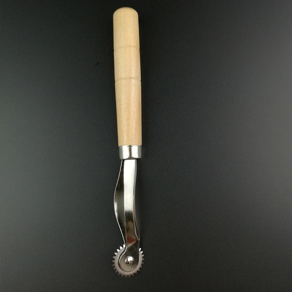 

2mm Gear Stainless Steel Leather Cloth Paper Overstitch Wheel Gear Roulette Spacer Sewing Leather Craft Tool 155mm Total Length