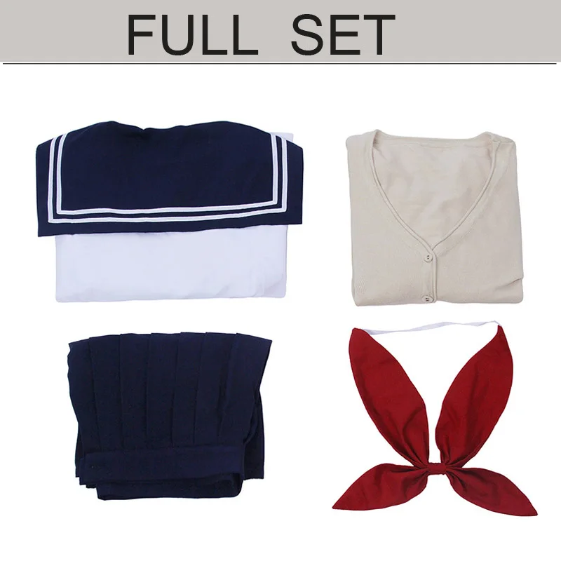 Coshome My Hero Academia Boku No Hero Akademia Himiko Toga Cosplay Costumes Women Girls Sweater Uniform Skirt Tie 4pcsset (6)
