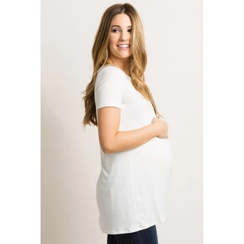 

Pregnancy Breathable Maternity Loose T-shirt 2019 New Summer Wear Cotton Clothes For Pregnant Women Comfortable Soft Clothing