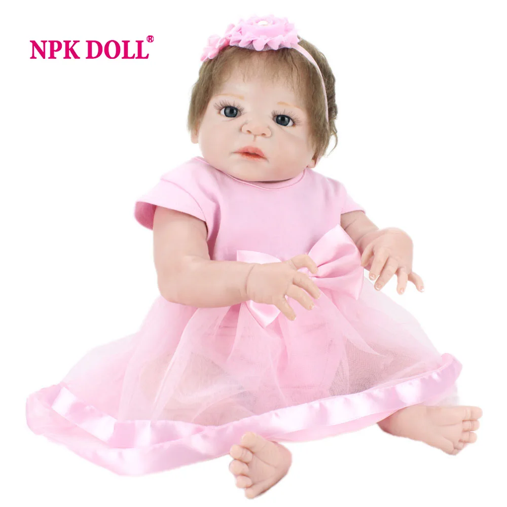 

NPKDOLL 55cm Doll Reborn Babies Full Vinyl Toys For Girls Alive Baby Doll For Playhouse Gift