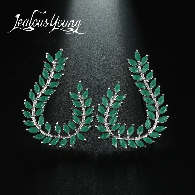 

2017 Women Bridal Drop Earrings With AAA Zircon Water Drop Wedding Branch Earrings Jewelry Costume Brincos AE498