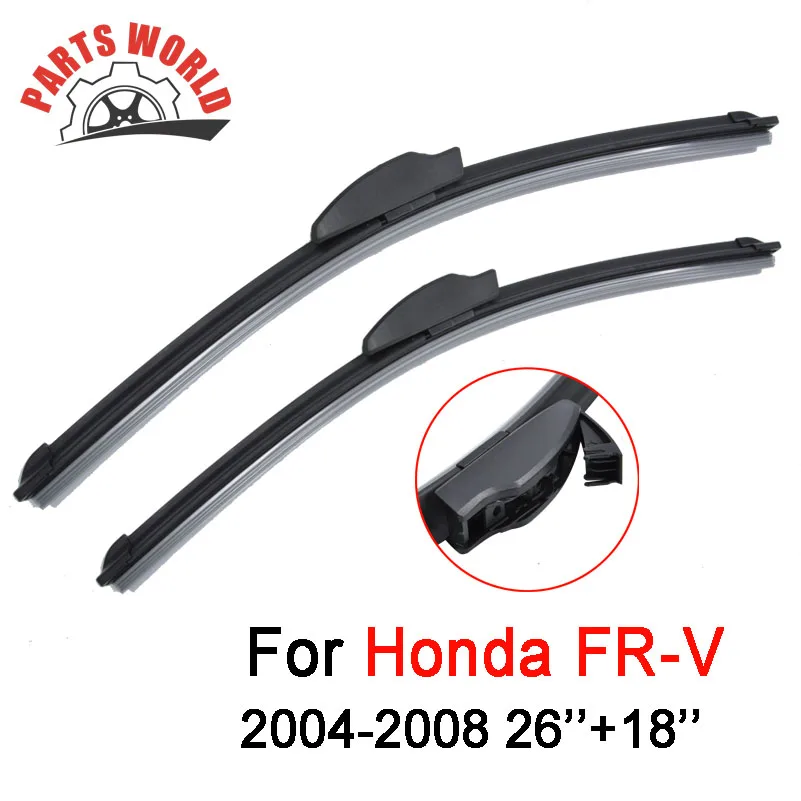Pair 26''+18'' Windscreen Wiper Blade For Honda FR V 2004 2008 Fit Windshield Silicone Rubber