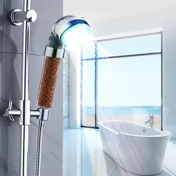 

LED Anion Shower SPA Shower Head Pressurized Water - Temperature Control Shower head Anion Filter balls Multi-Colors Led Spa Wat