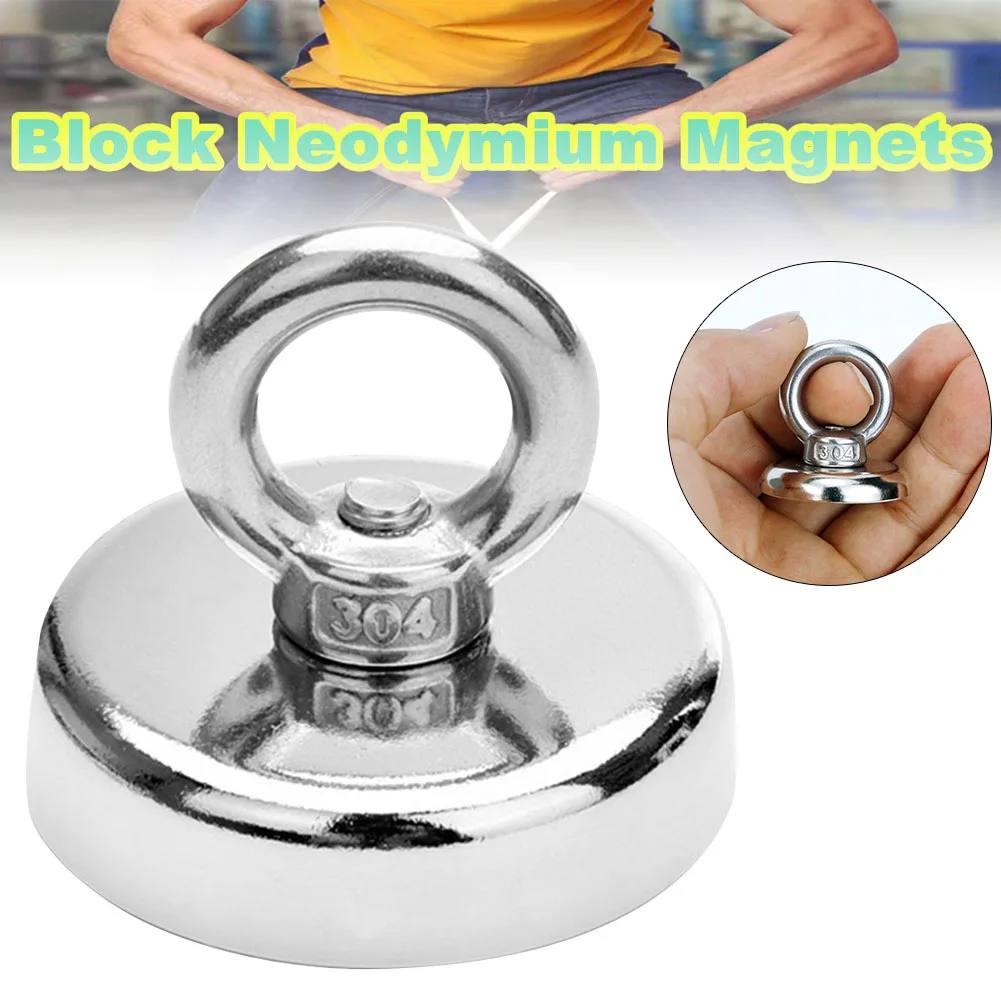 

Neodymium Magnet Super Strong Powerful Salvage Hook Fishing Magnetic Circular P666