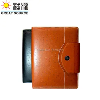 A5 Leather Notebook 2020 Conference Notepad Ring Binder With 2020 Calendar Agenda Paper Planner Organizer