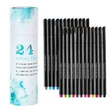 24 цвета Fineliner Микрон ручка для рисования Эскиз Маркер Набор фабриколор пуля журнал поставок для Ноутбука Дневник скрапбук Tekenen