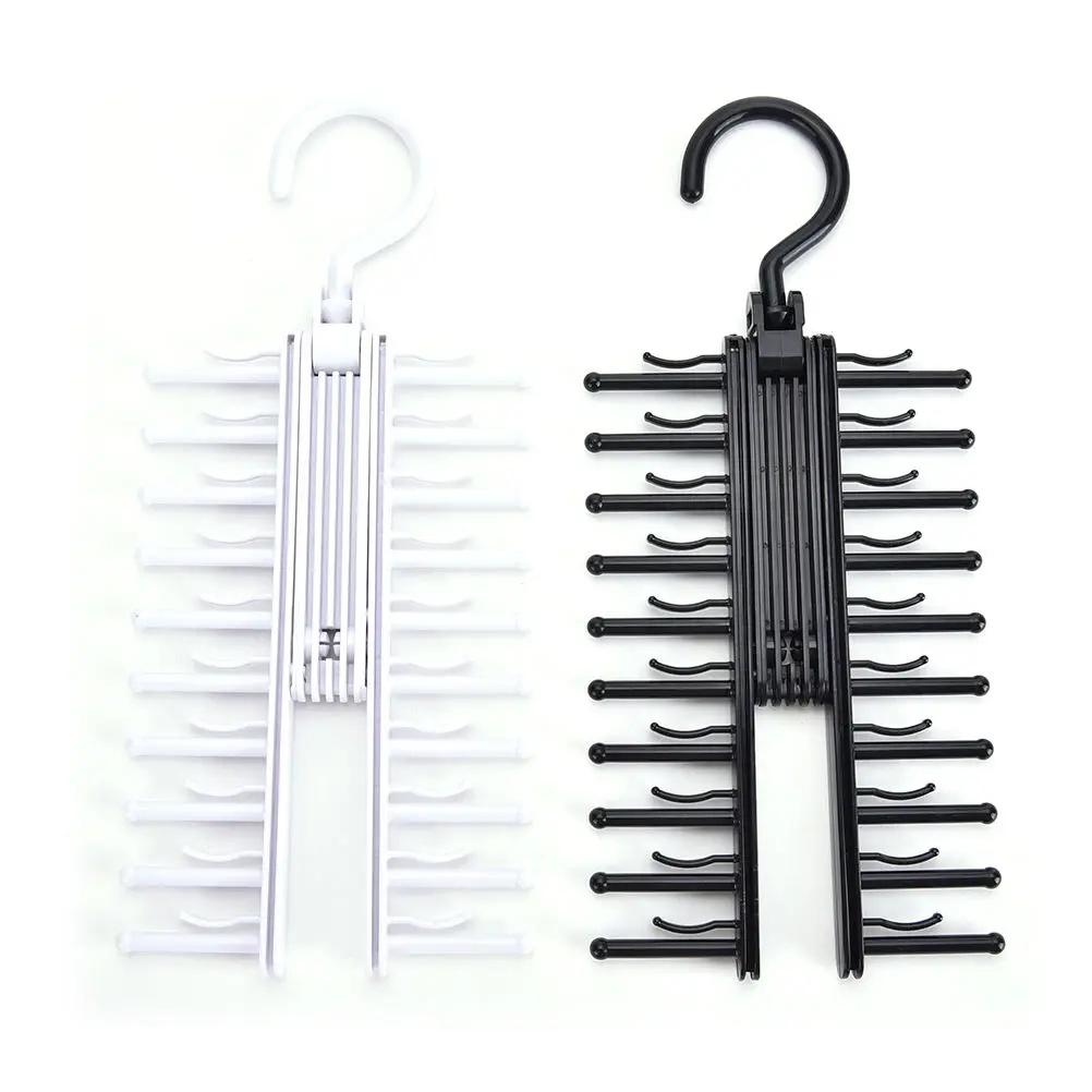 

360 Adjustable Degree Belt Scarf Neckties Hanger Holder Bathroom Shelves Closet Multifunctional Organizer Rotating 20 Tie Rack