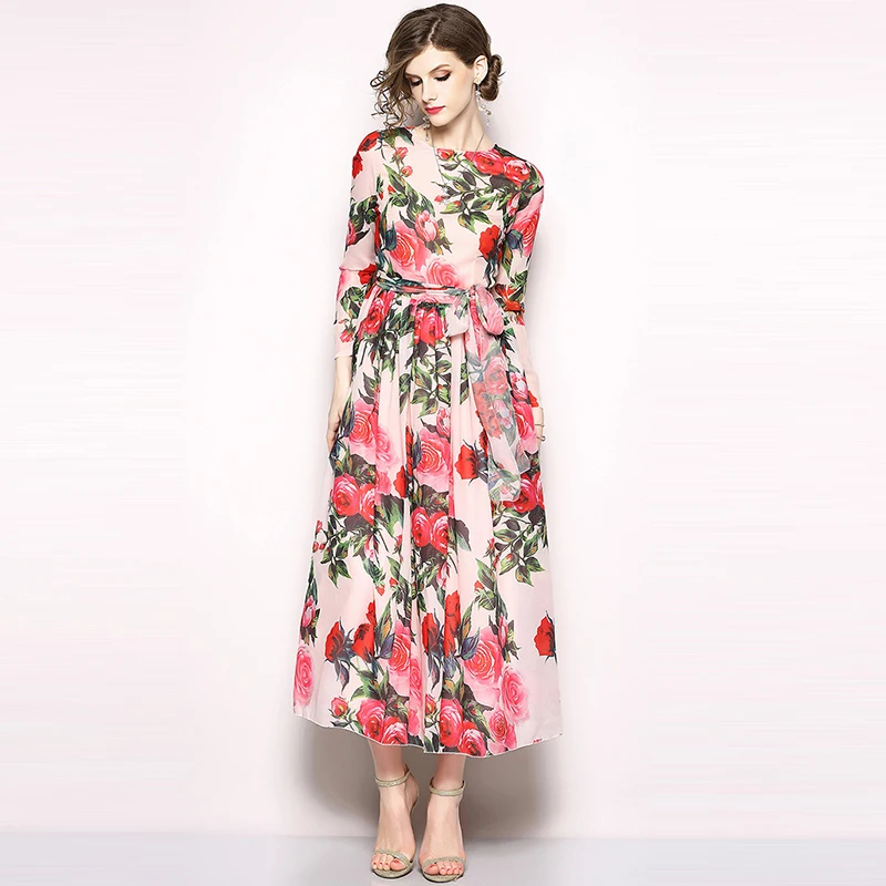 Aliexpress.com : Buy Women Summer Sashes Dresses 2018 Vintage O Neck ...