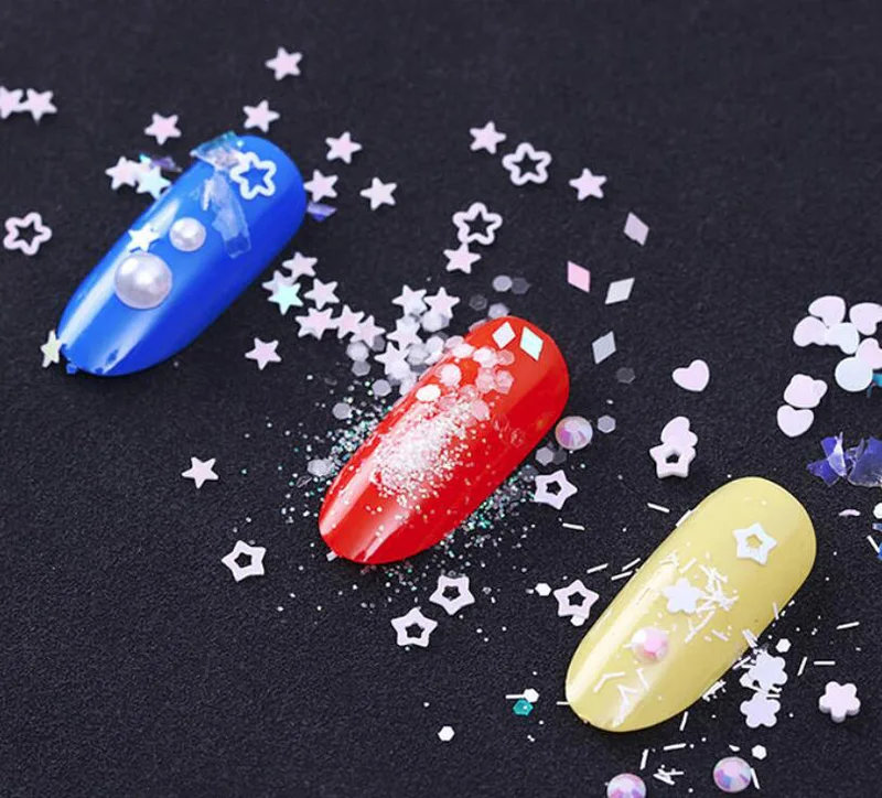 Bittb Nail Sequins Chunky Glitter Pearl Star Heart Jewelry Decor Nail Art Decorations Accessories Manicure Part