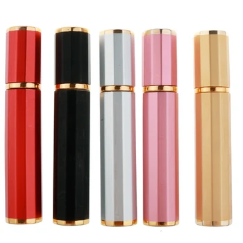 

New Style 8ML Portable Glass Refillable Perfume With Atomizer Empty Aluminum Parfum Case For Traveler