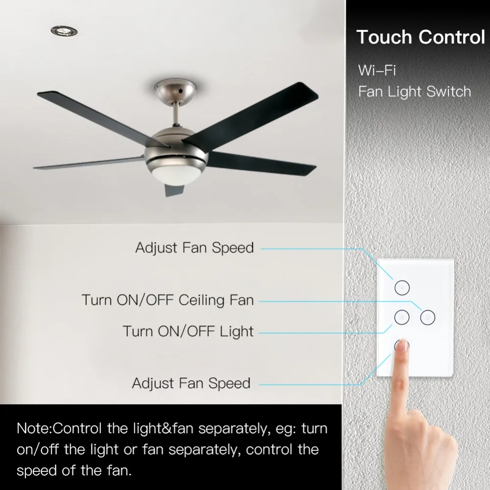 Smart Life/Tuya APP дистанционное управление с различной скоростью WiFi умный потолочный