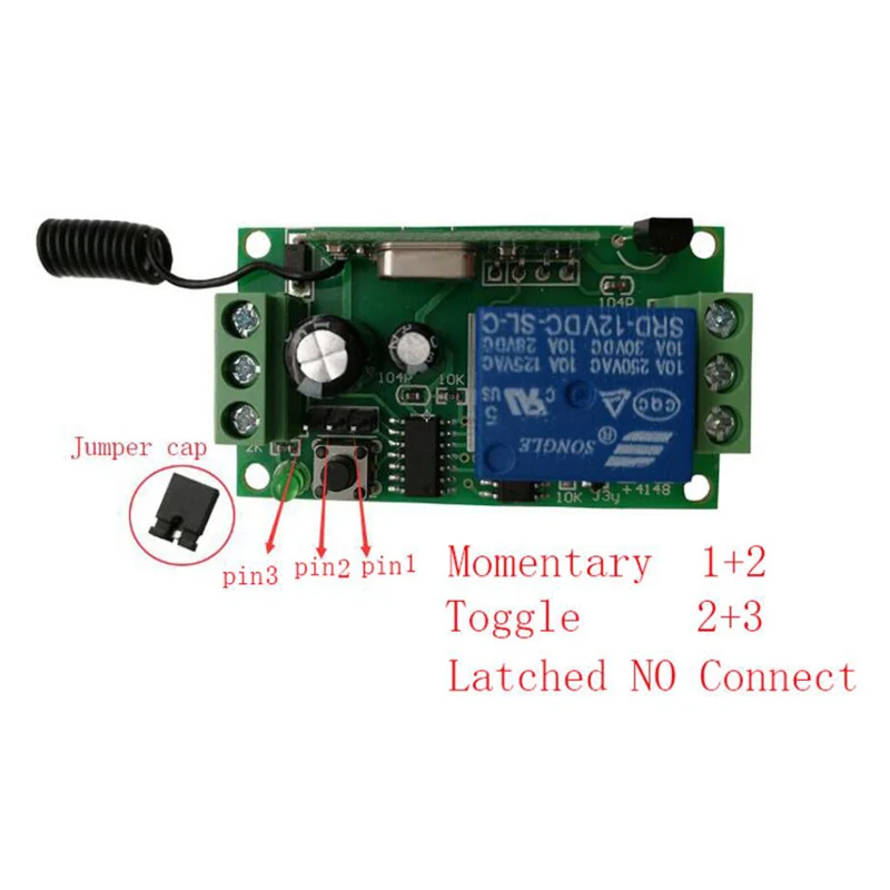 DC 9 V 12 V 24 V 1 CH 1CH RF беспроводной пульт дистанционного управления Переключатель системы приемник+ Кошачий глаз передатчики, 315/433. 92 МГц, для гаражной двери/лампы