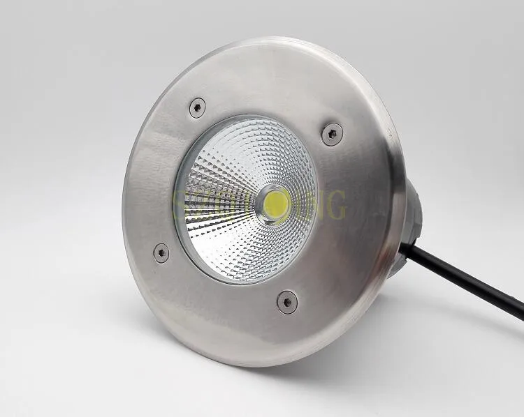 Conduziu a Luz Lâmpada de Ponto Água ao ar Livre sob a Luz do Jardim à Terra Ip68 à Prova Subterrânea - Dc12v D120 * H100mm 15w Cob Dip68 Ac85-265v 2 Lâmpadas subterrâneas