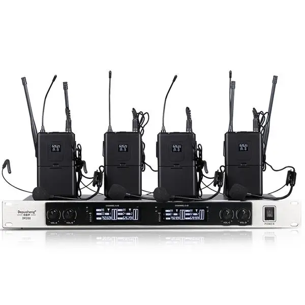 4 headset Depusheng DR288 Профессиональный Беспроводной микрофон Системы - Цвет: 4 headset