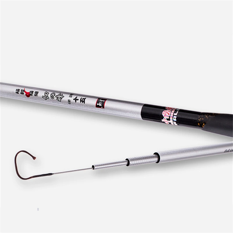 Fluxo de Fibra de Alto Vara de Pesca Pólo de Pesca Novo Carbono Telescópica Ultra Leve Ultrafino Pesca da Carpa Pólo Mão Frete Grátis 5 Vara de Pesca Telescópica pólo De Pesca