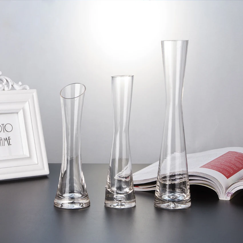 

Modern creative style countertop flower vase home decoration transparent small vases gifts creative wedding decoration