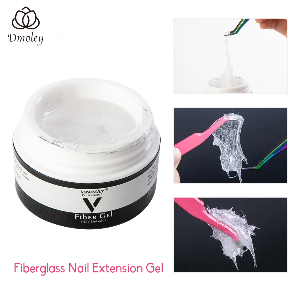 

Dmoley 5ml/15ml Professional Fiberglass Acrylic Builder Gel For Nail Extension Super Sticky Nail UV LED Gel Nail Art Builder Gel