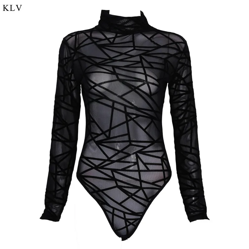 KLV, женский боди, топ, женский комбинезон с длинным рукавом, боди Macacao Body Feminino, кружевной комбинезон для женщин