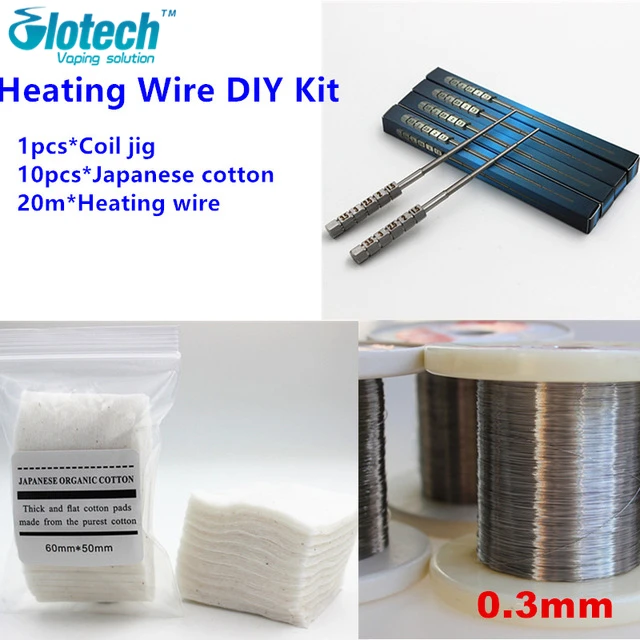 Glotech Coil Jig+20m 0.3mm Heating wire+10pcs Japanese