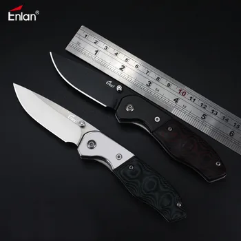 

Enlan M022 Folding Knife 8Cr13Mov Blade Micarta Handle Knives Outdoor Camping Survival Tactical Utility Mini EDC Pocket Knives