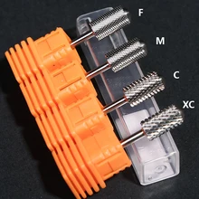2 шт./партия Электрический Карбид золота сплав сталь ногтей сверло для маникюрной Машины удалить гель для ногтей Bur сверла аксессуары