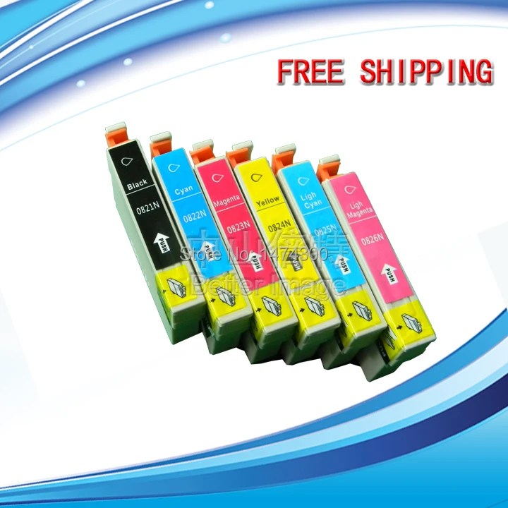 XIMO 8PCS T0821-T0826 Compatible Ink Cartridges for Epson R270 R290 RX590 RX610 RX615 RX690 etc. | Компьютеры и офис