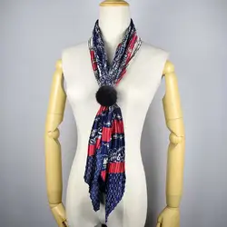 Оптовая продажа шелк Для женщин шарф с реального норки мяч лето-осень шарф район с натуральным мехом норки галстук женщина шелк галстук