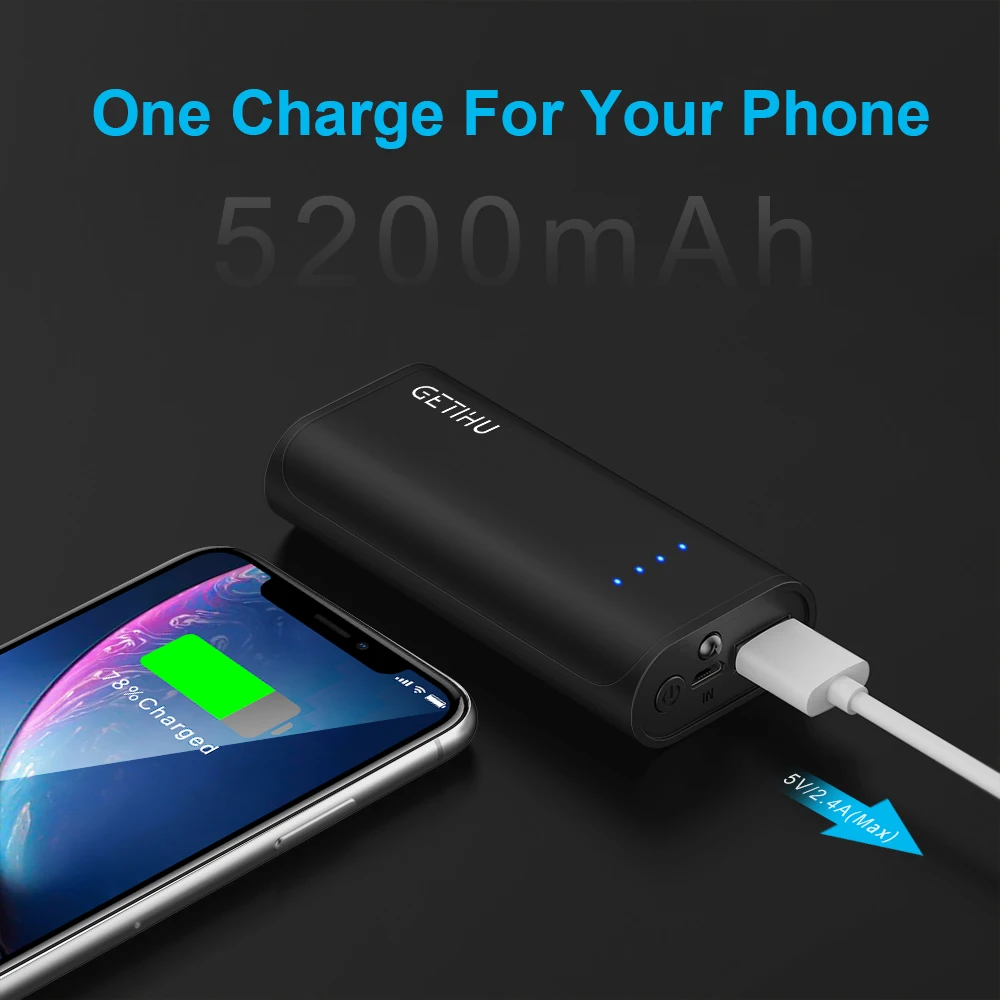 INIU 5200 мАч mi ni power Bank 2.4A USB портативное зарядное устройство power bank для iPhone XS X Xiaomi mi, упаковка для телефонов, внешний аккумулятор