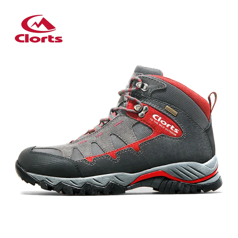  New Clorts Hiking Boots Man Waterproof Shoes Suede Leather Sport Shoes Anti-Slip Men's Winter Shoes Red Mountain Shoes HKM-823D 