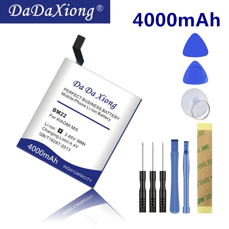 

Original Da Da Xiong 4000mAh BM22 Battery for Xiaomi Mi5 Battery 5 M5 MI 5 Cell Phone Battery Gift Tools+Stickers