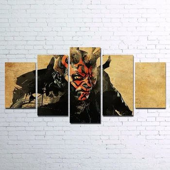 

Modular Poster HD Printed Canvas Painting for Living Room Wall Art 5 Pieces Star Wars Darth Maul Art Home Decor Unframed