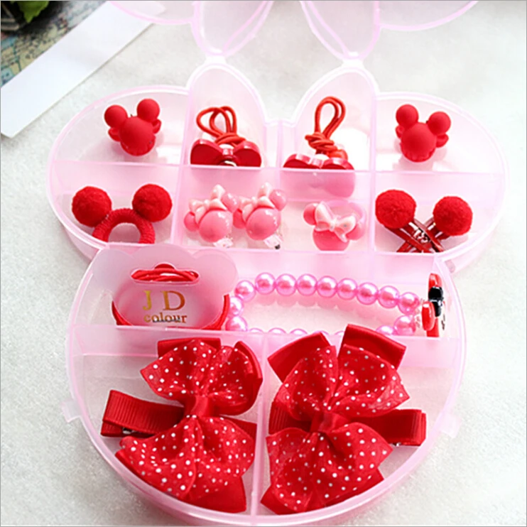 

1 gift set Cute Cartoon accessories for baby children girls hair clip barrette rubber band hairgrip tiara headdress accessories