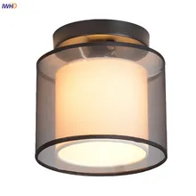IWHD Chinese Style Round LED Ceiling Light Fixtures Bedroom Hallway Balcony Porch LED Ceiling Lamp Plafon Lampara De Techo iwhd colorful nordic modern led ceiling light fixtures porch corridor bedroom round glass ball ceiling lamp plafonnier lighting