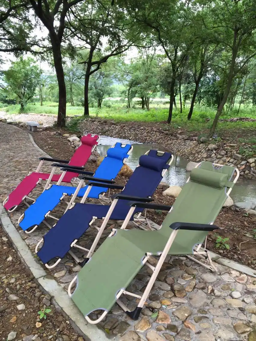 Factory supply three square tube with folding chairs on