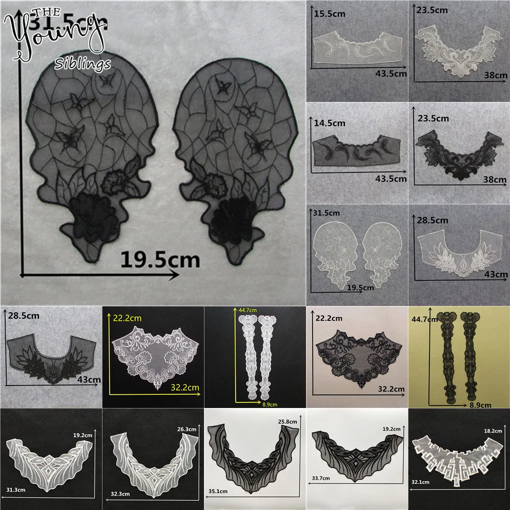 

Fashion Lace Neckline DIY Sewing Clothing Embroidery Applique Fabric Exquisite Lace Collar Decorative Wedding Dress Accessories