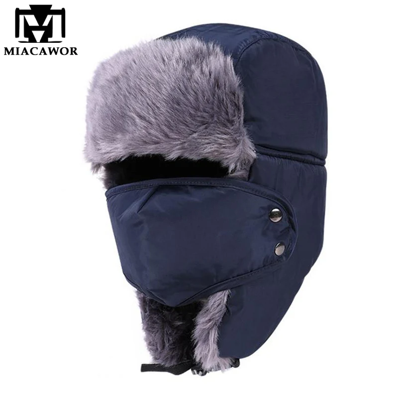 2017 New Men Winter Hats Windproof Thick Warm Winter Women Cap Men's