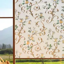 Colors peony 3D embossing Home Window Cover Film No-Glue Static stained Decorative Privacy Glass Sticker 40/45/50/60/75/80*200cm Colors peony 3D embossing Home Window Cover Film No-Glue Static stained Decorative Privacy Glass Sticker 40/45/50/60/75/80*200cm