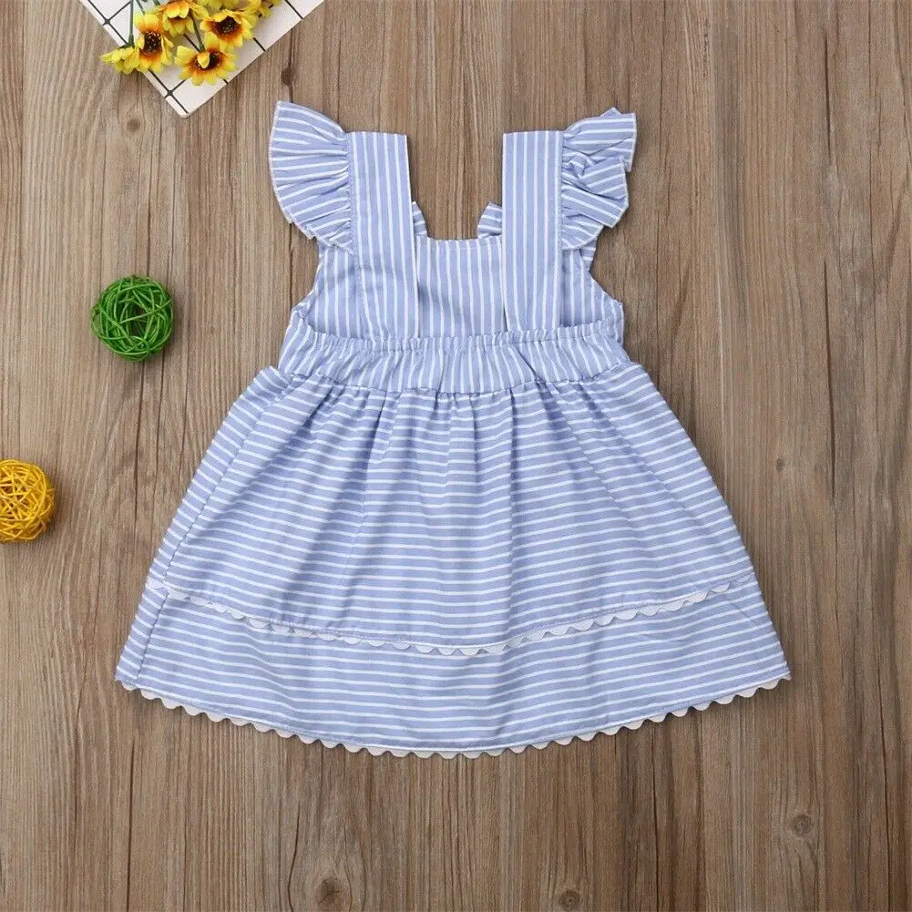 Gushehua Kids Toddler Baby Girl Valentine/’s Day Dress Short Sleeve Heart Printed Summer Dress with Bowknot
